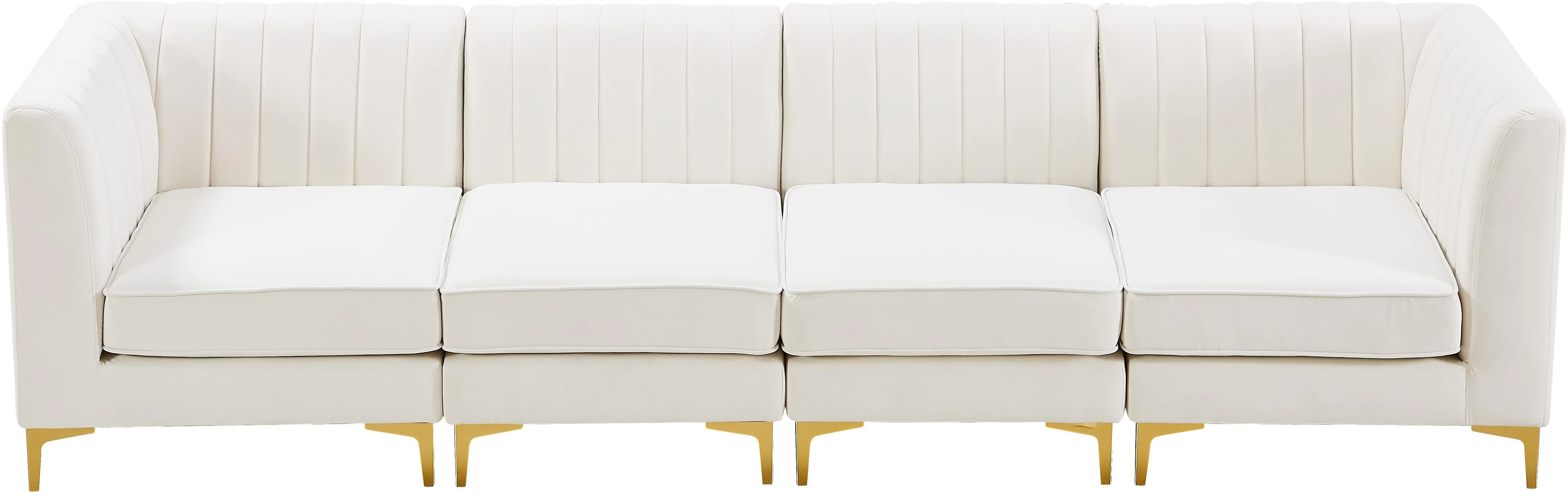 Alina Cream Velvet Modular Sofa