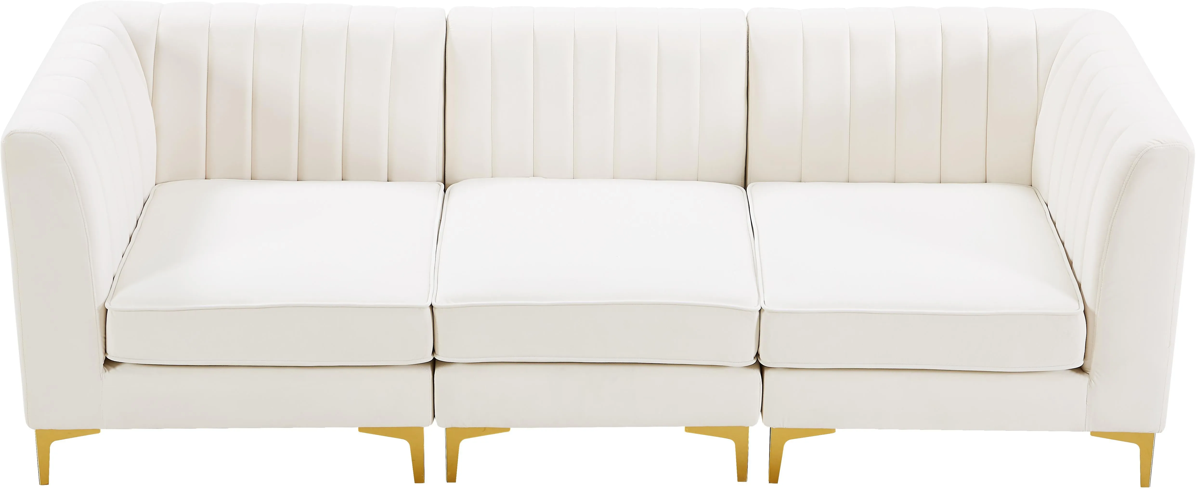 Alina Cream Velvet Modular Sofa