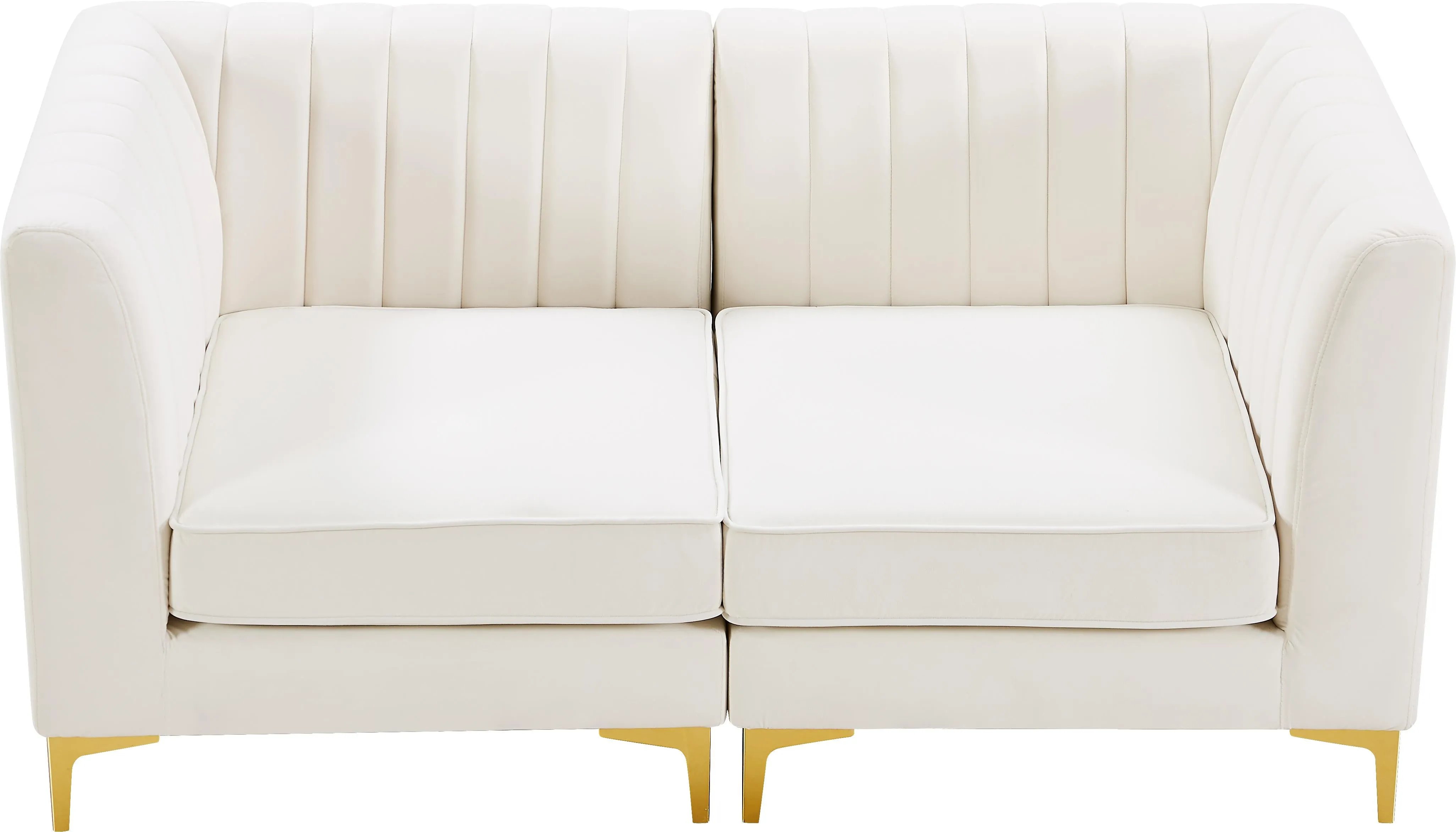 Alina Cream Velvet Modular Sofa