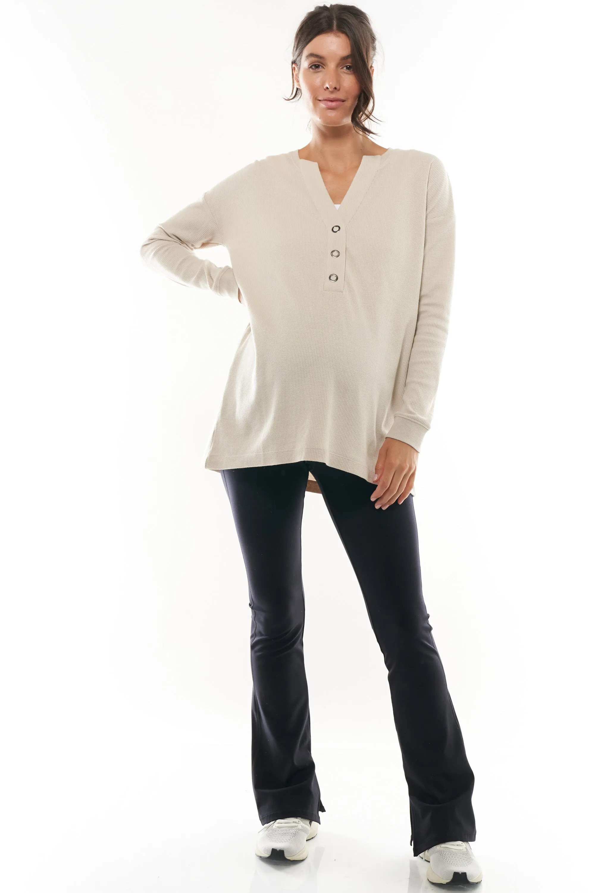 All For Us Waffle Henley
