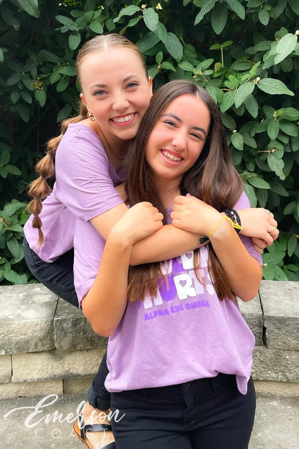 Alpha Chi Omega Love Shouldn't Hurt Lavender Slouchy Tee