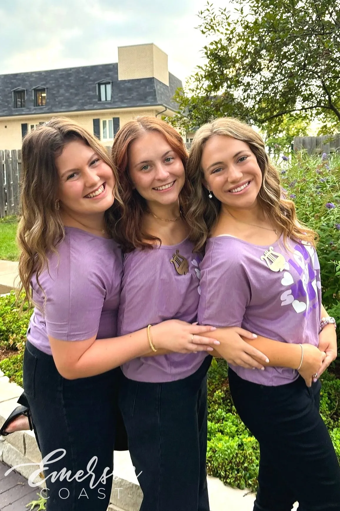 Alpha Chi Omega Love Shouldn't Hurt Lavender Slouchy Tee
