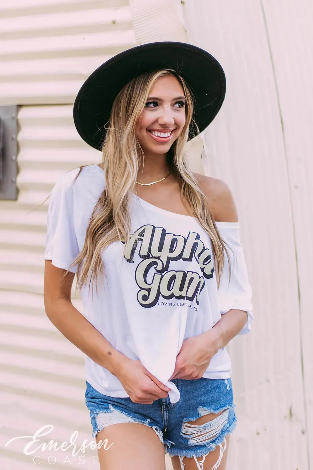Alpha Gam Slouchy Recruitment Tee