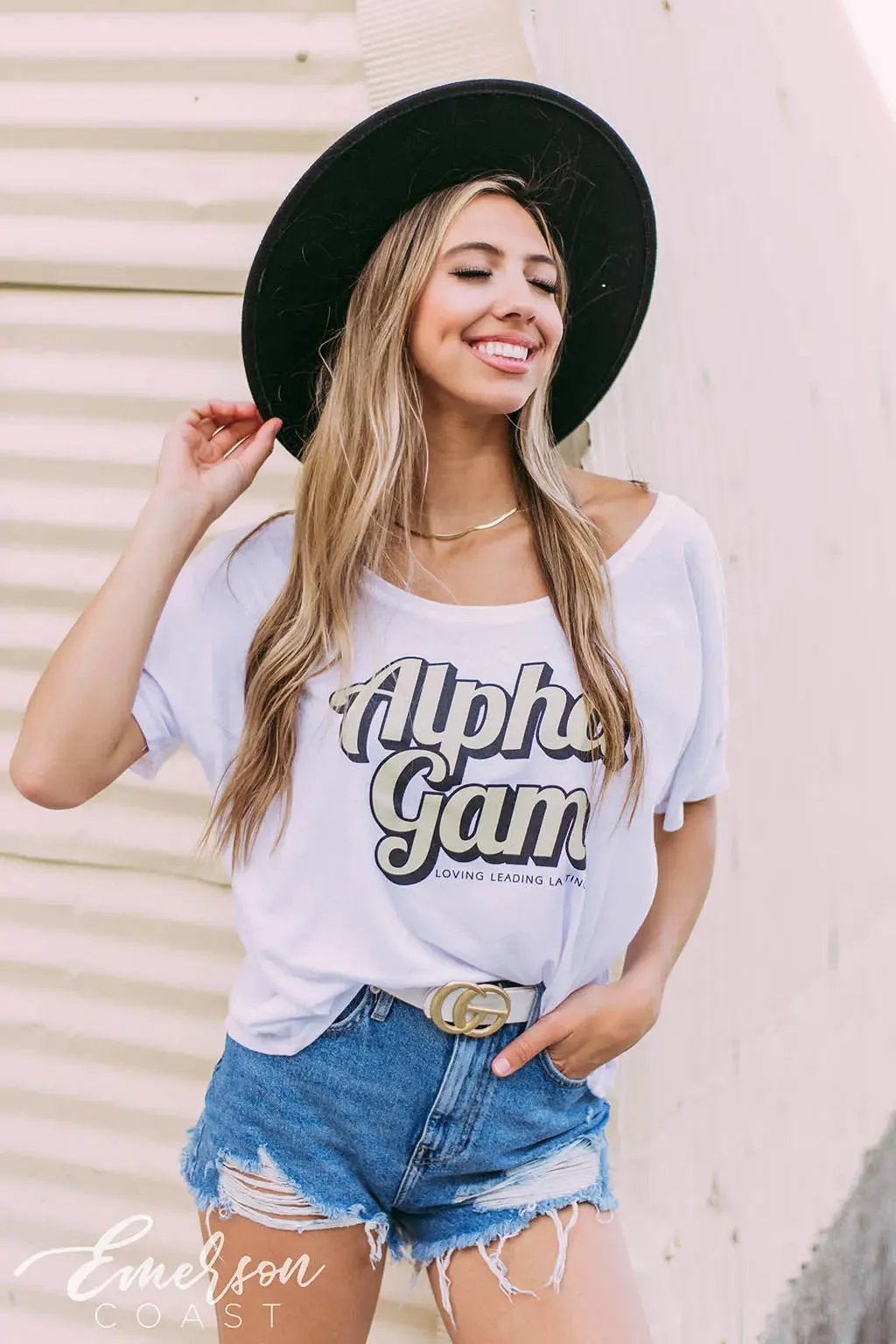 Alpha Gam Slouchy Recruitment Tee