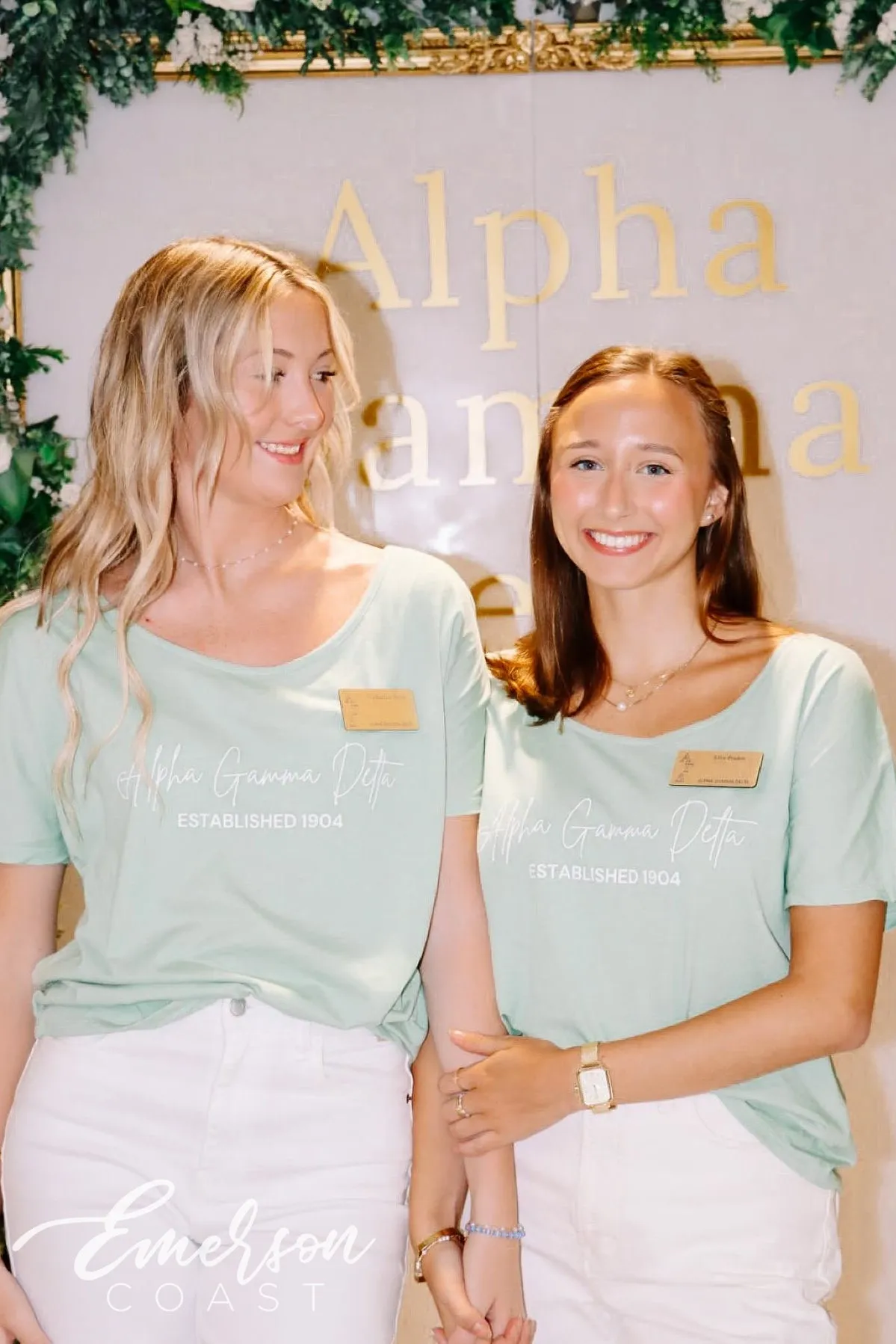 Alpha Gamma Delta Sage Recruitment Slouchy Tee