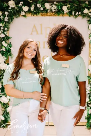Alpha Gamma Delta Sage Recruitment Slouchy Tee