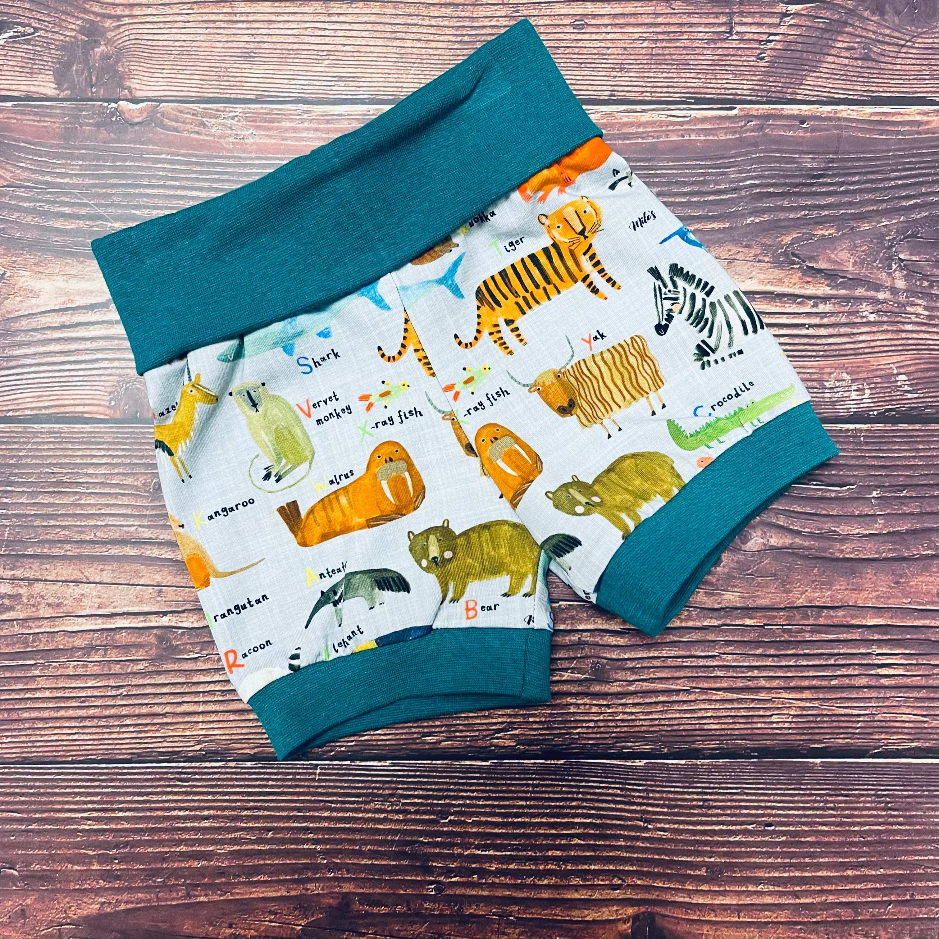 AlphaZoo Foldover Shorts - Grey
