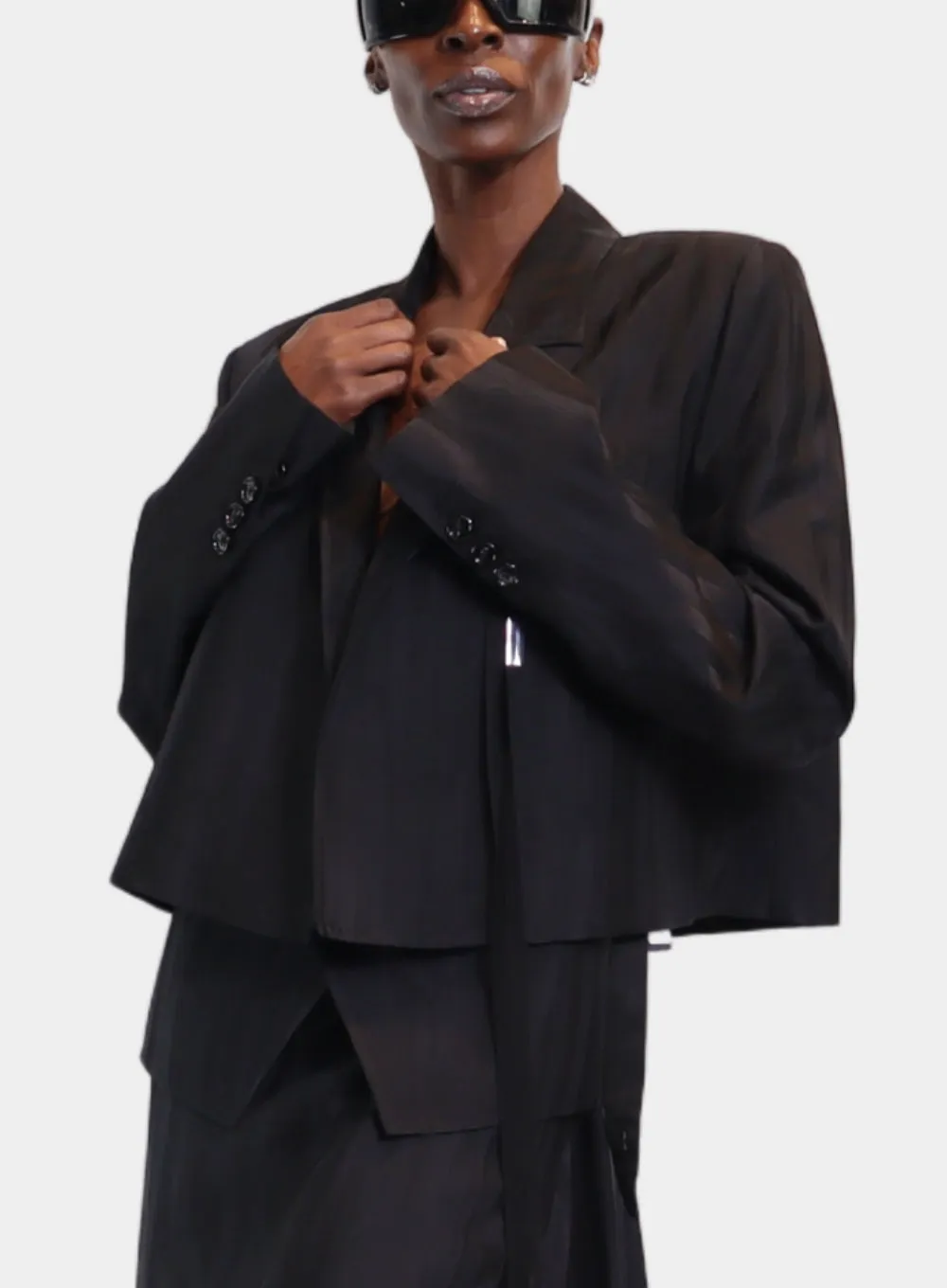 ANN DEMEULEMEESTER | Inge Cropped Slouchy Jacket