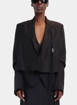 ANN DEMEULEMEESTER | Inge Cropped Slouchy Jacket