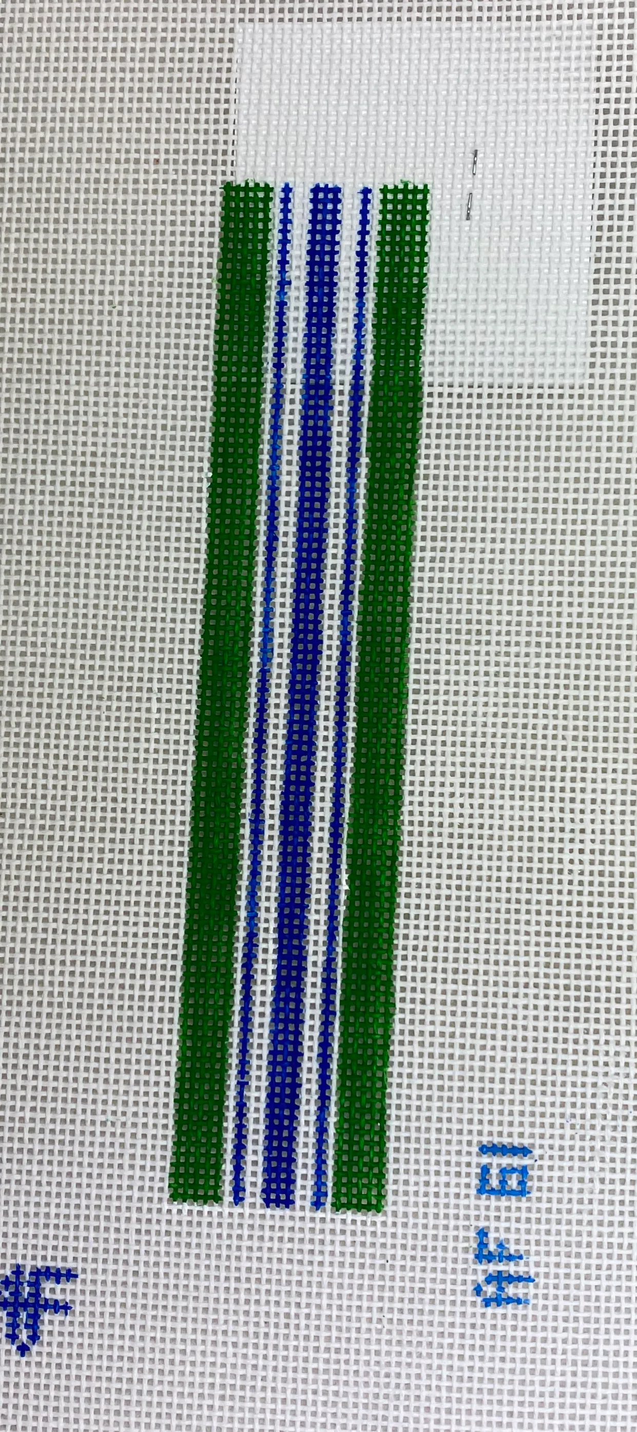Ann Fisher AF61 Green Stripe Key Fob