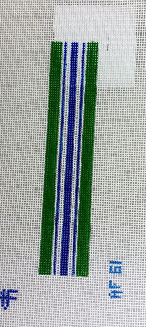 Ann Fisher AF61 Green Stripe Key Fob