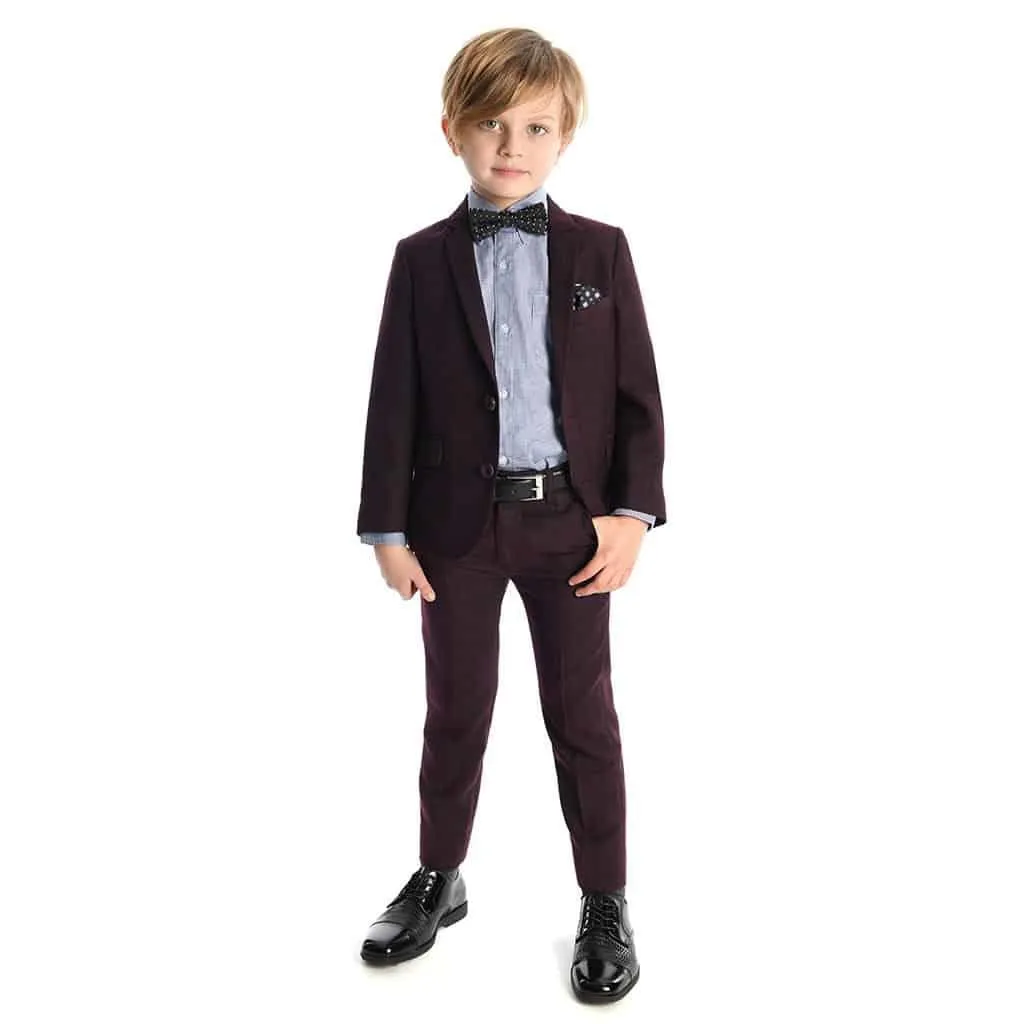 Appaman Burgundy Plaid Mod Suit