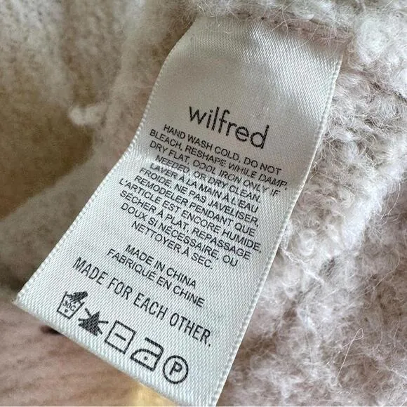 Aritzia Wilfred Karlis Oversized Alpaca Button Front Cardigan