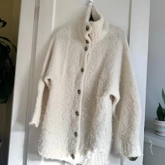 Aritzia Wilfred Karlis Oversized Alpaca Button Front Cardigan