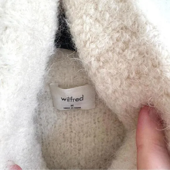 Aritzia Wilfred Karlis Oversized Alpaca Button Front Cardigan