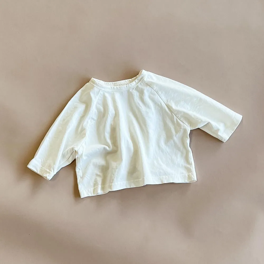 Ash Boxy Tee | Creme