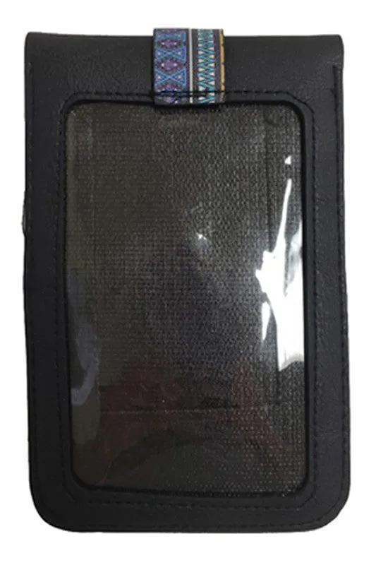 Aztec Cellphone Crossbody With Window Blk