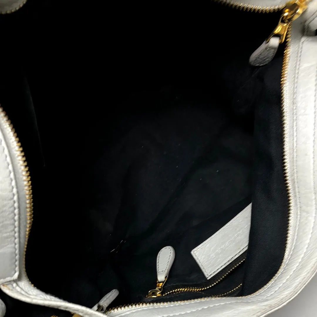 Balenciaga Light Grey City Bag with Crossbody Strap