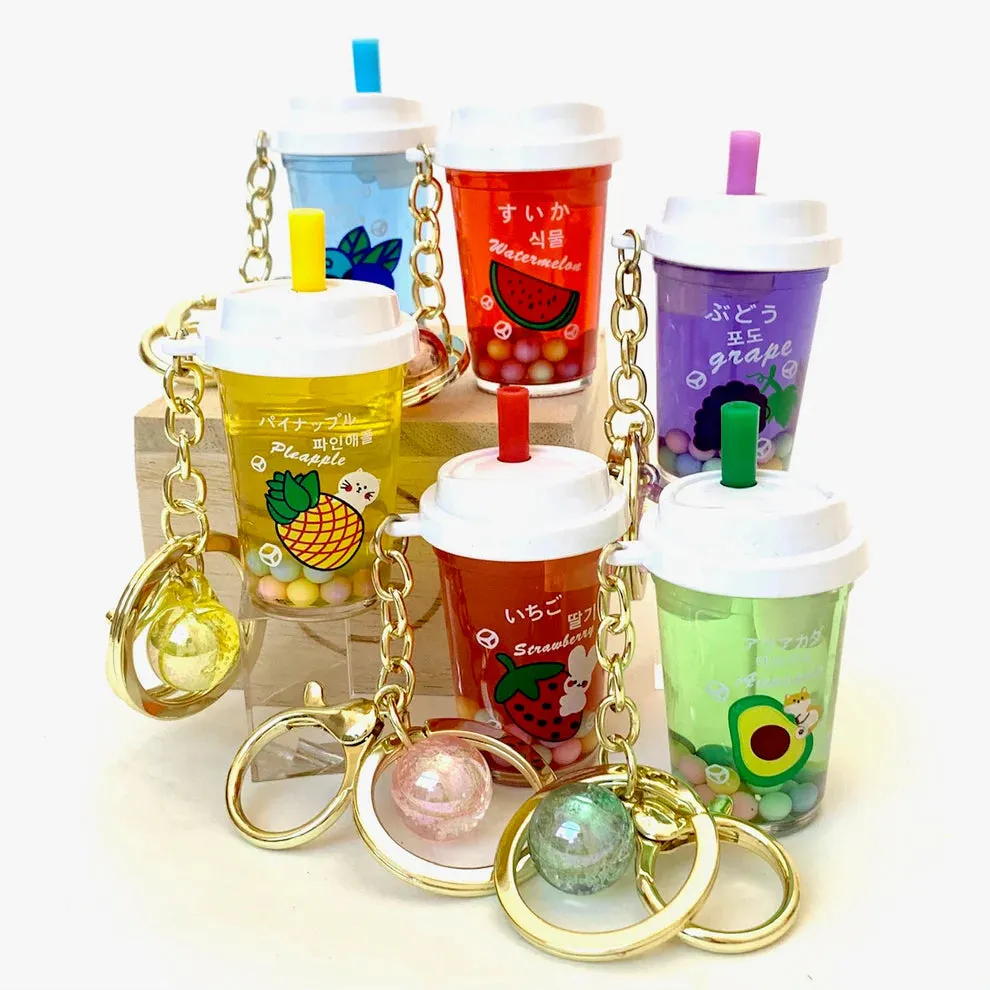 bcmini Double Cover Fruit Cup Charm Keyring