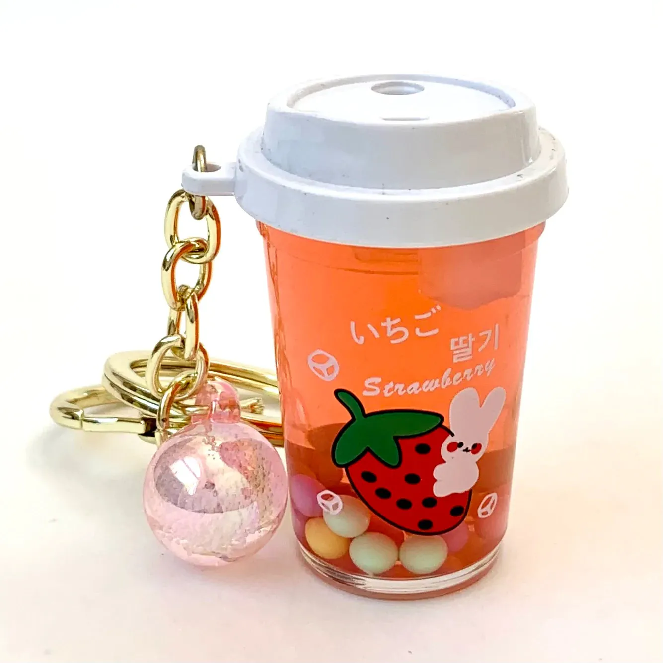 bcmini Double Cover Fruit Cup Charm Keyring
