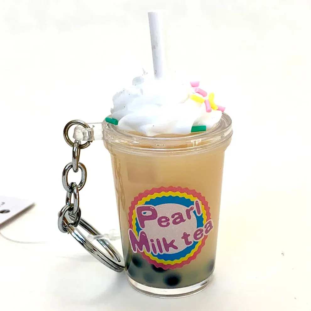 bcmini Pearl Milk Tea Sprinkle Charm Keyring