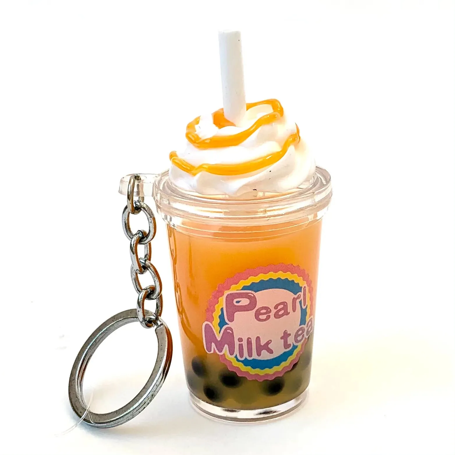 bcmini Pearl Milk Tea Sprinkle Charm Keyring
