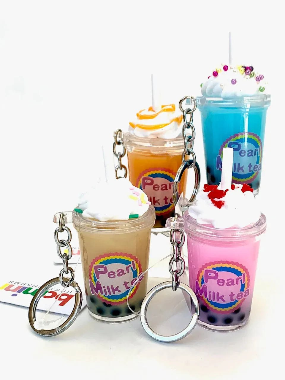 bcmini Pearl Milk Tea Sprinkle Charm Keyring