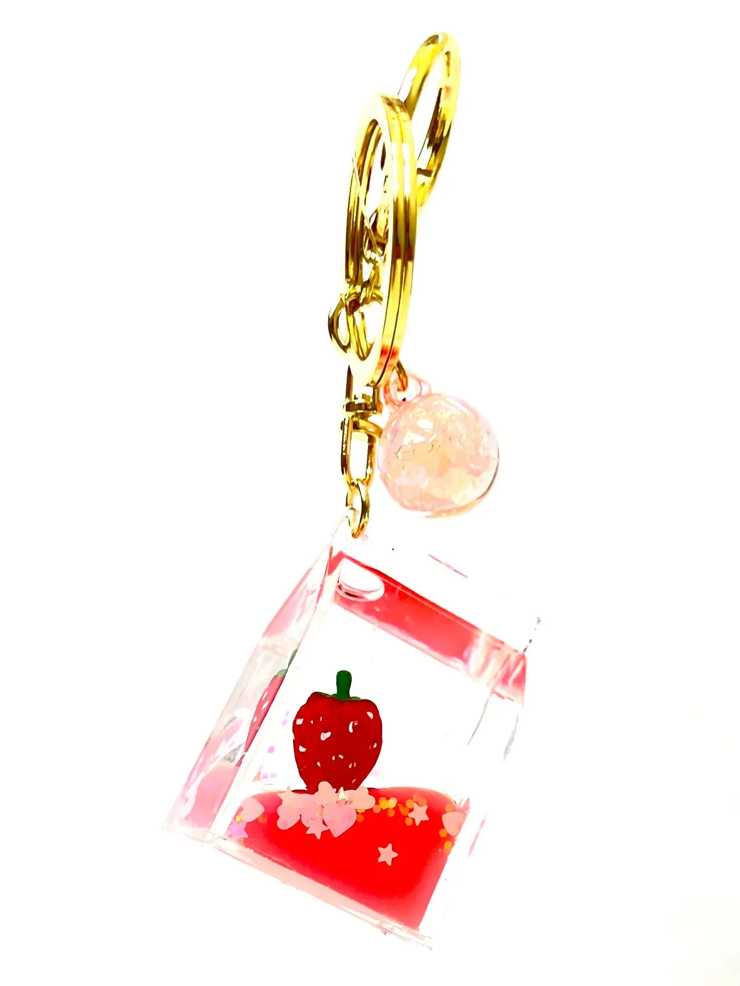 bcmini Strawberry Floaty Charm Keyring
