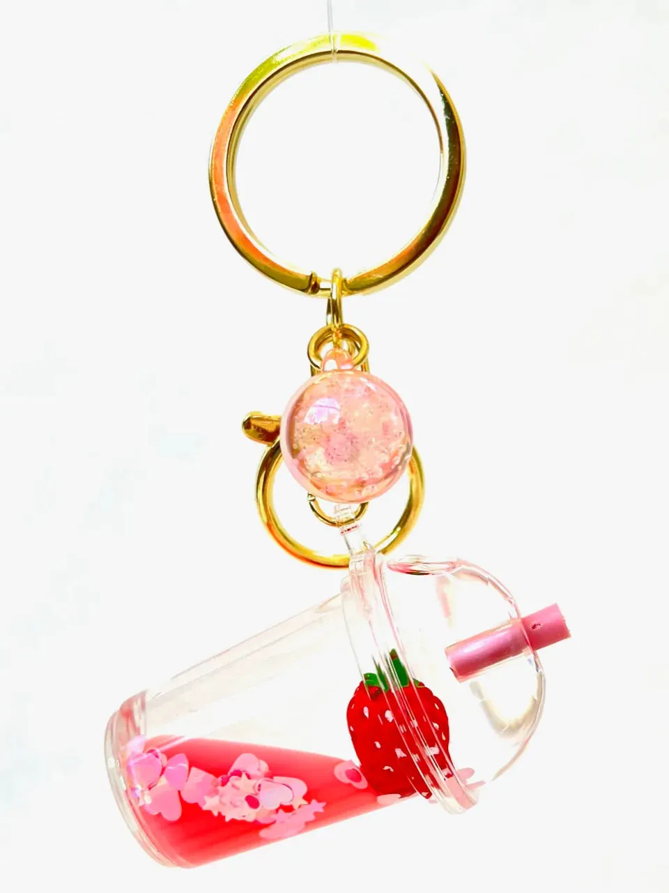 bcmini Strawberry Floaty Charm Keyring