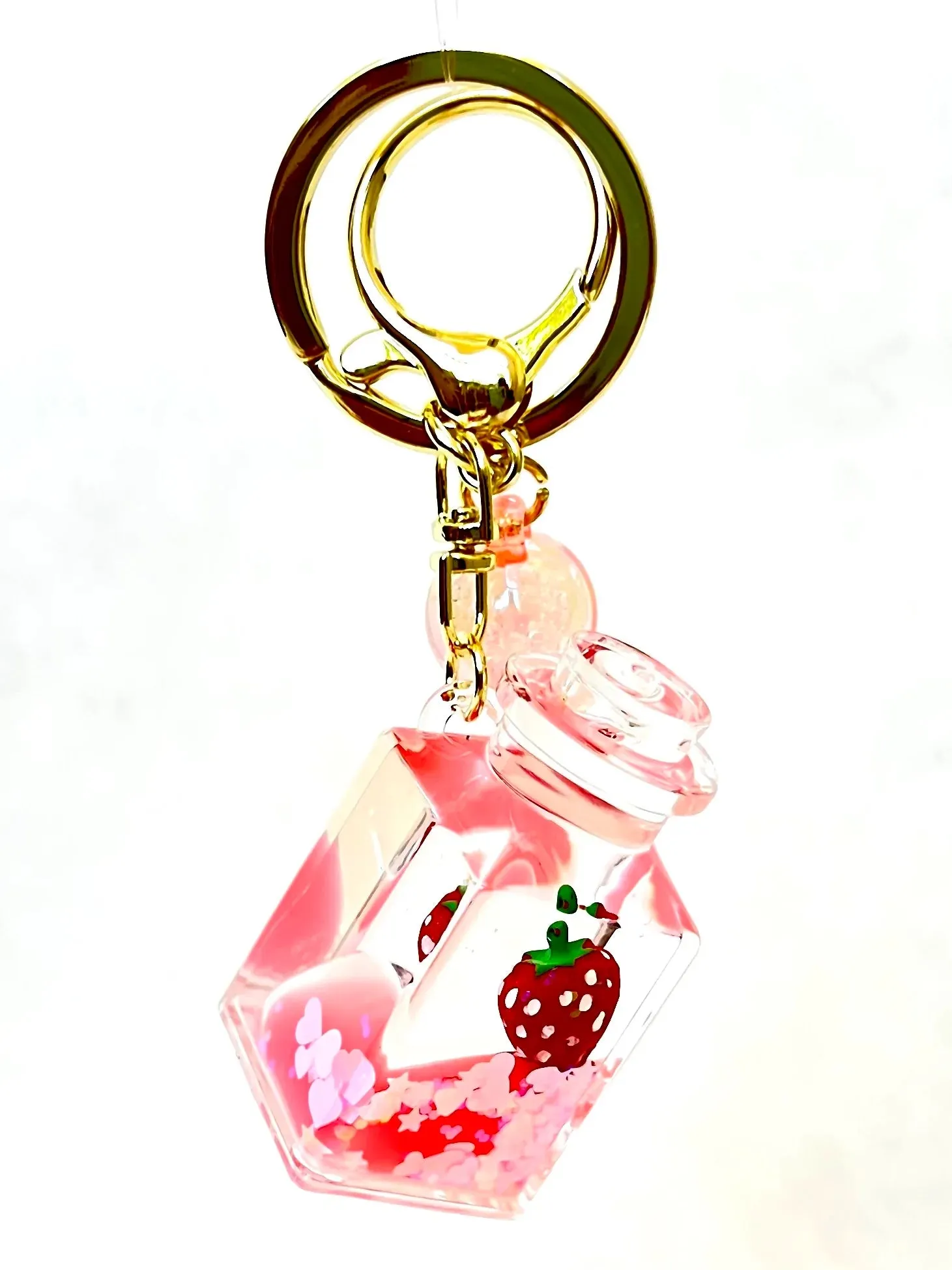 bcmini Strawberry Floaty Charm Keyring