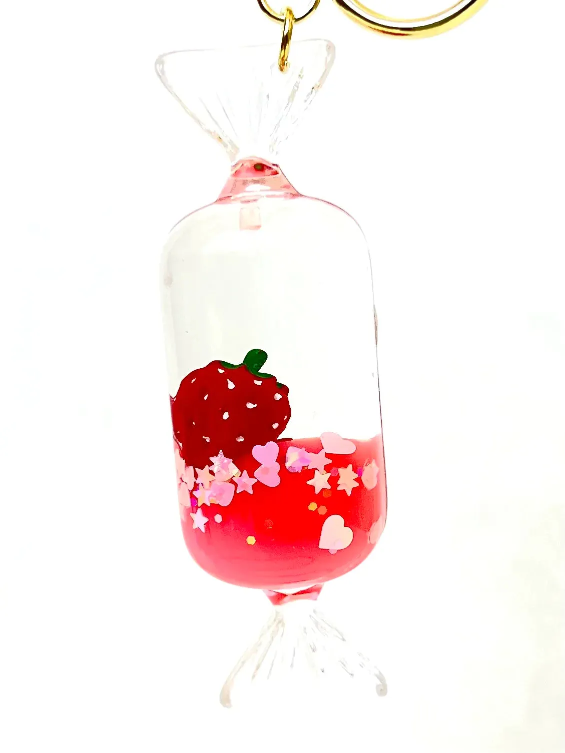 bcmini Strawberry Floaty Charm Keyring