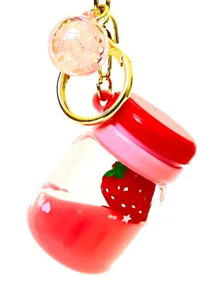 bcmini Strawberry Floaty Charm Keyring