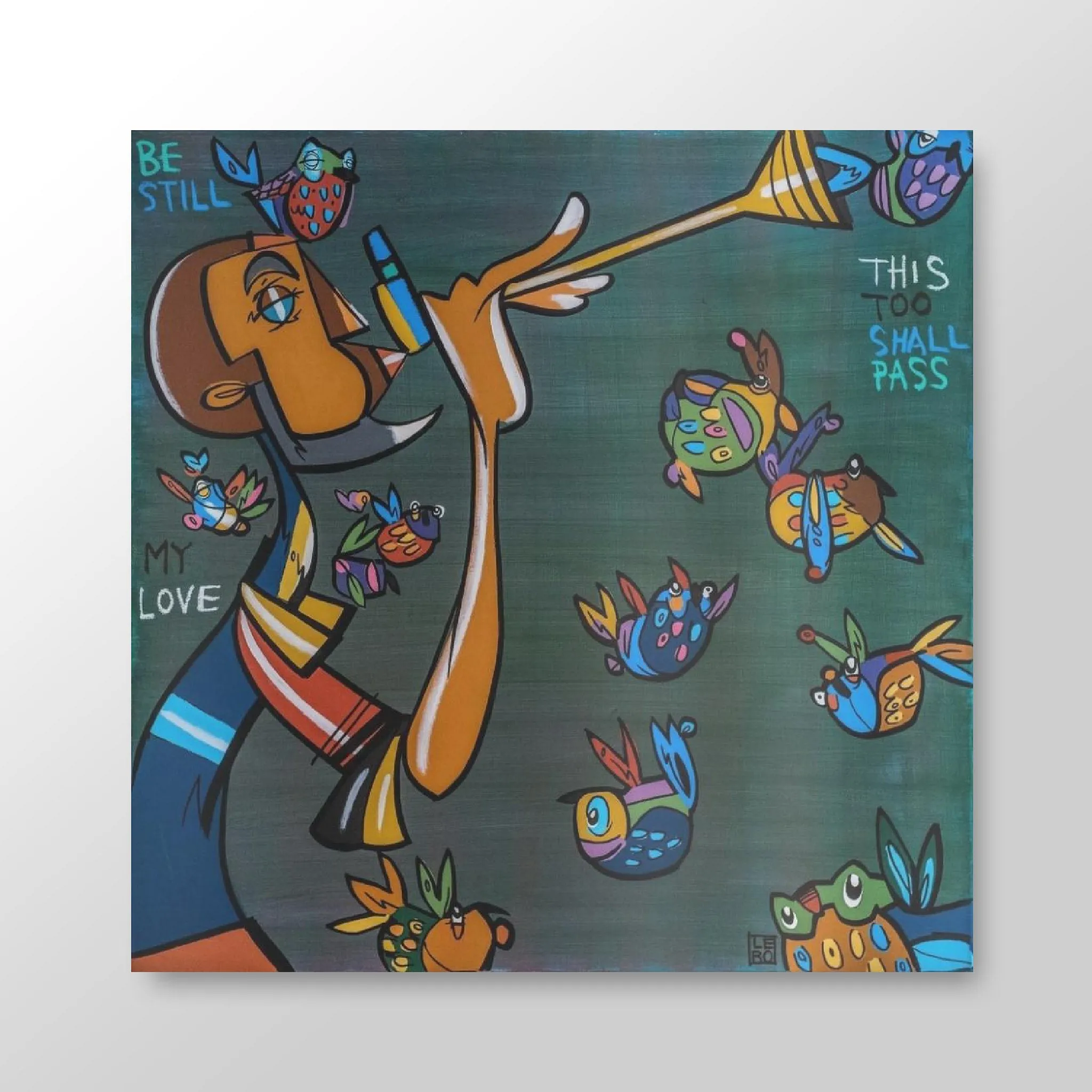 Be Still, This too Shall Pass - Lebo Brushed Aluminum Artbond