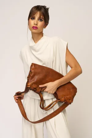 Bella Foldover Tote - Cognac Rocks  (sign up for restock alerts)