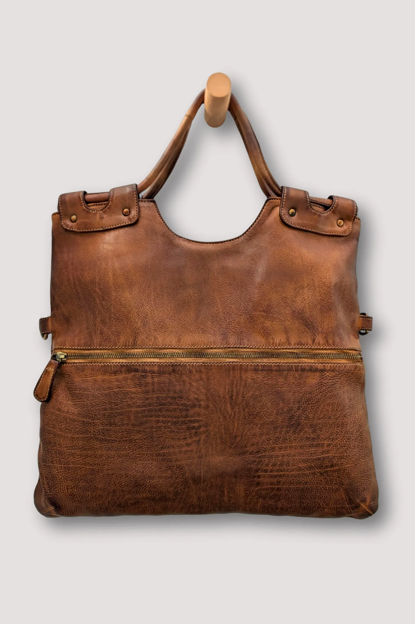 Bella Foldover Tote - Cognac Rocks  (sign up for restock alerts)