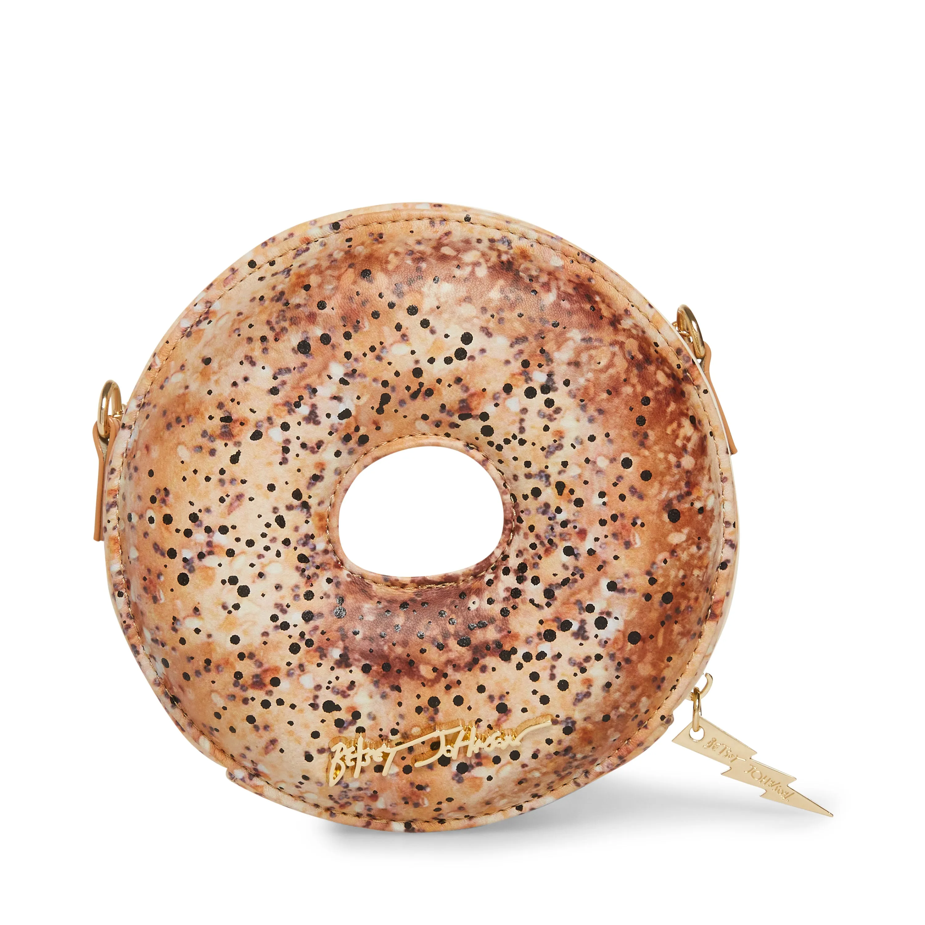 Betsey Johnson Kitsch Everything Bagel Crossbody Bag