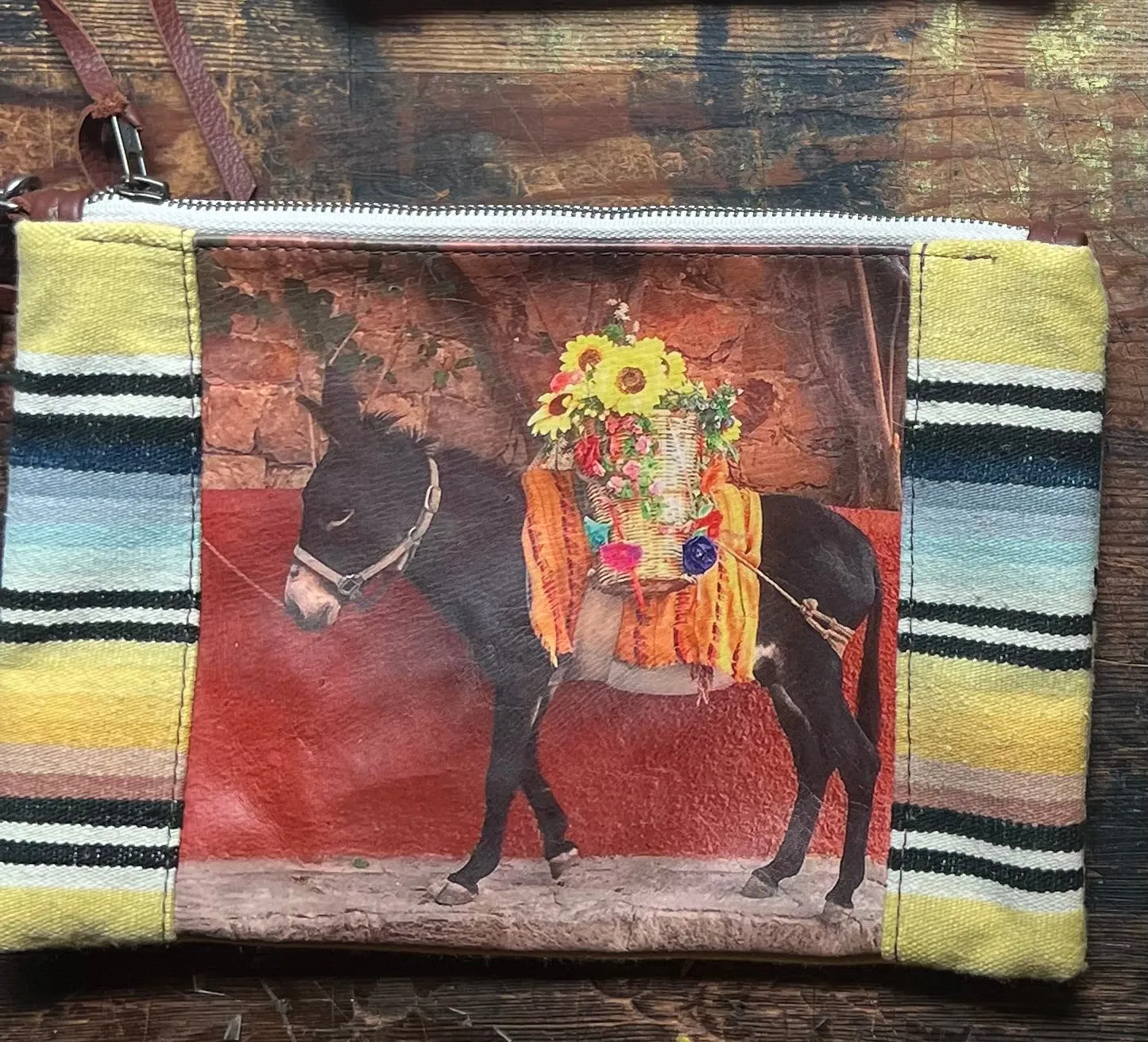 Black Donkey Totem Wristlet