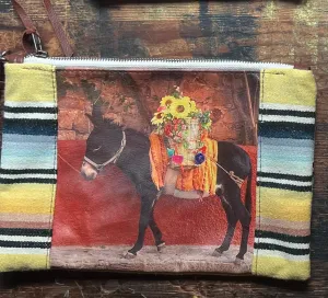 Black Donkey Totem Wristlet