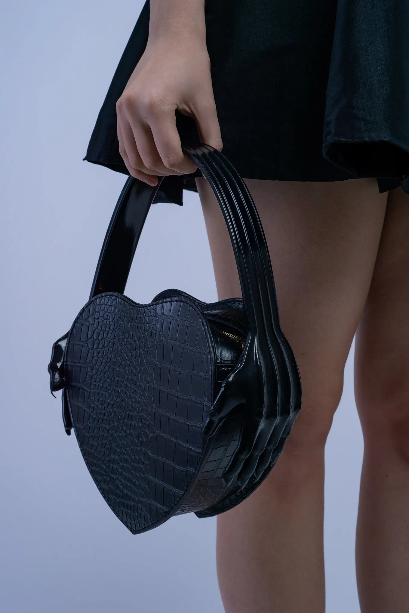 Black Heart Devil Hands Crossbody Bag