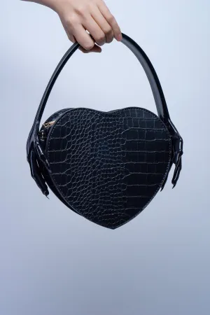 Black Heart Devil Hands Crossbody Bag