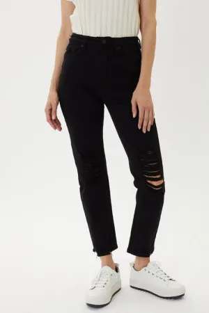 Black HighRise Distress KanCan
