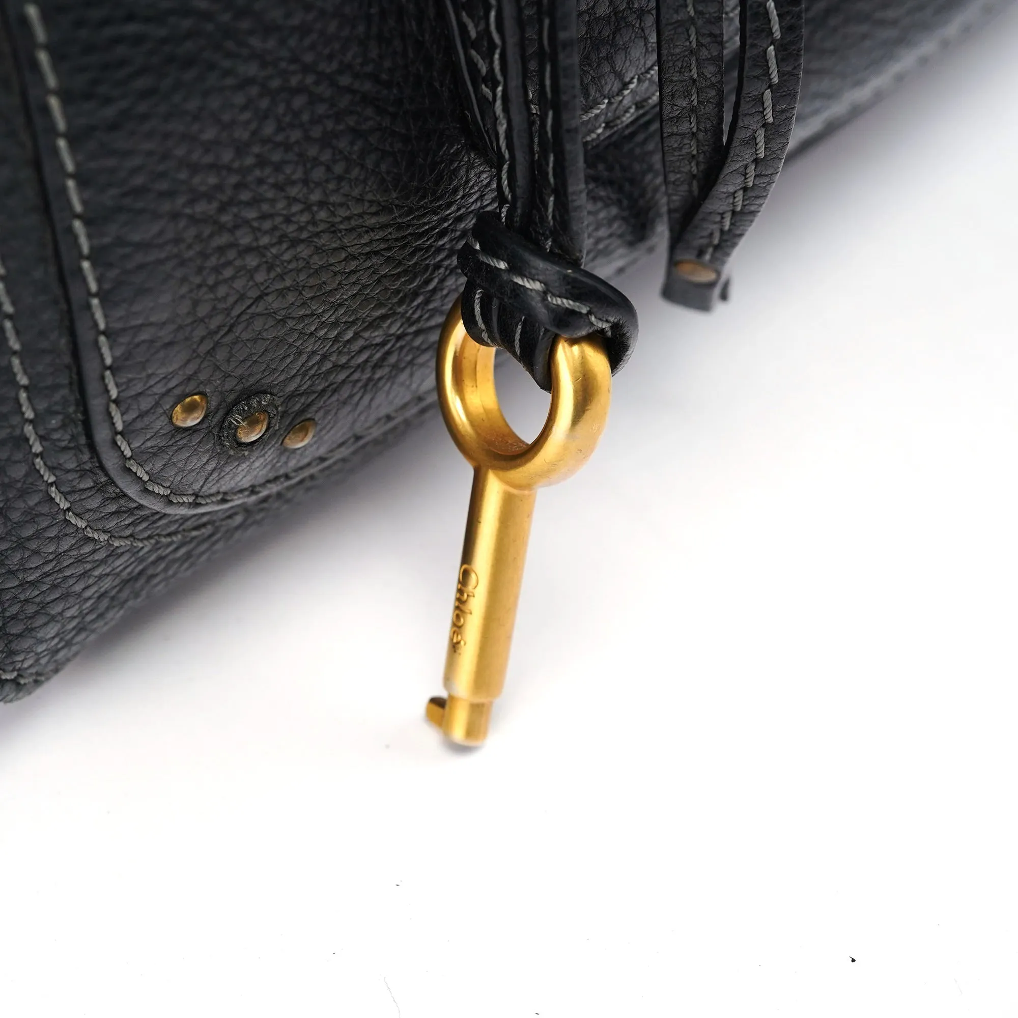 Black Leather Paddington Tote Bag
