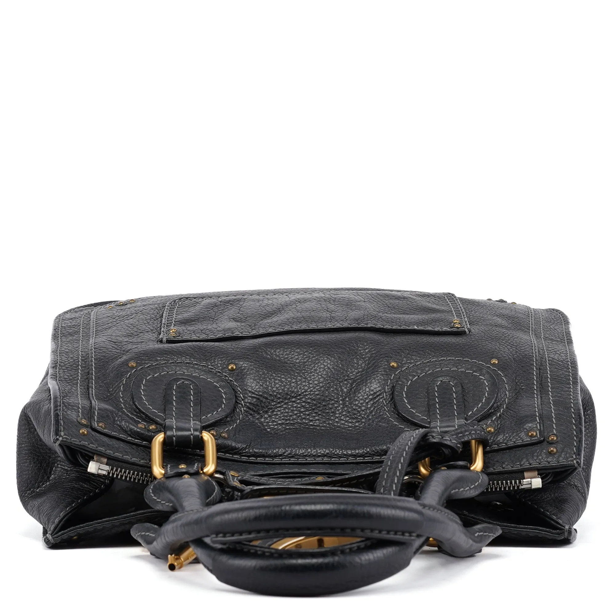 Black Leather Paddington Tote Bag