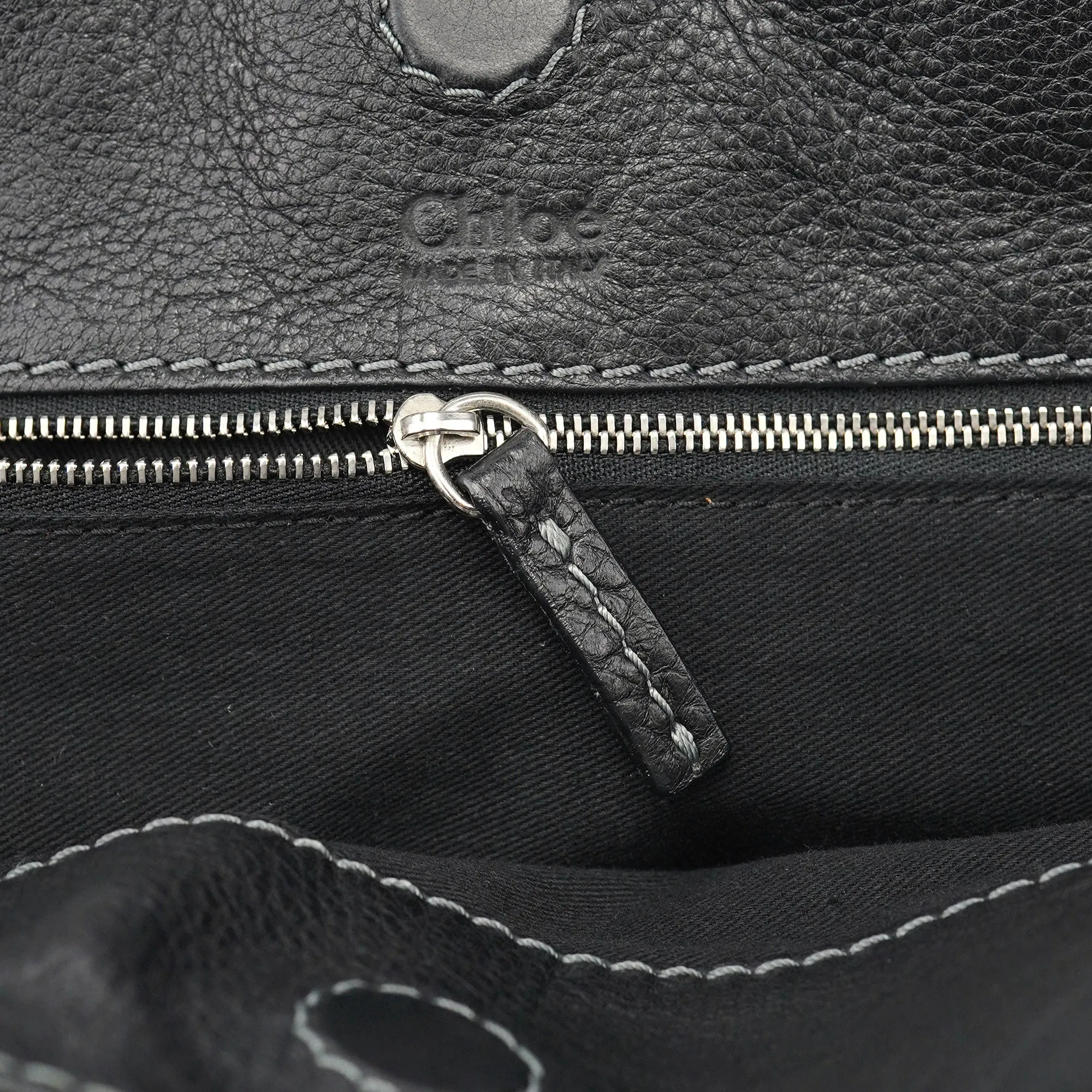Black Leather Paddington Tote Bag