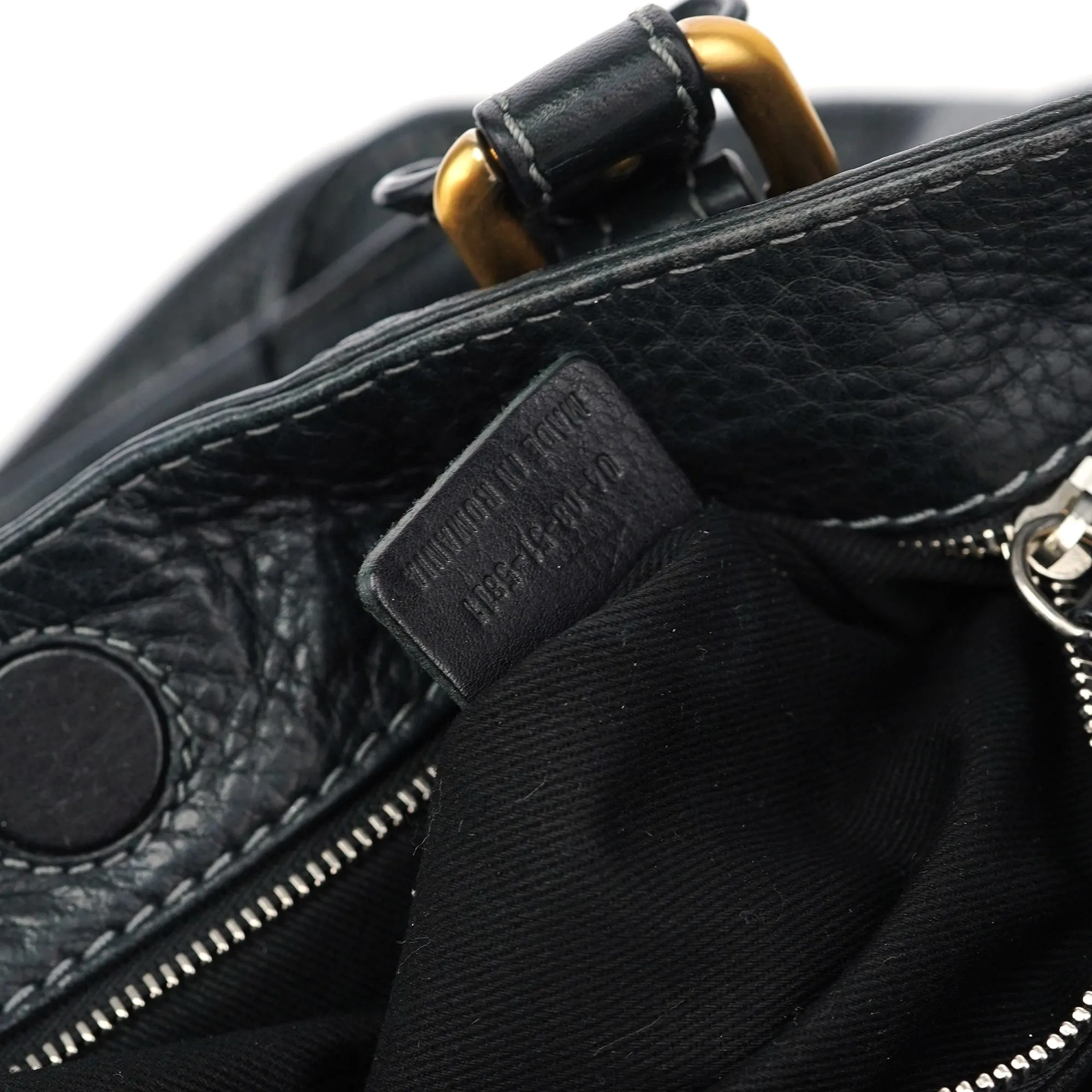 Black Leather Paddington Tote Bag