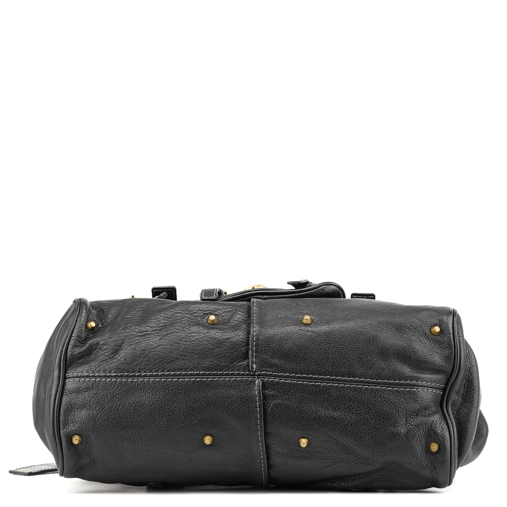 Black Leather Paddington Tote Bag