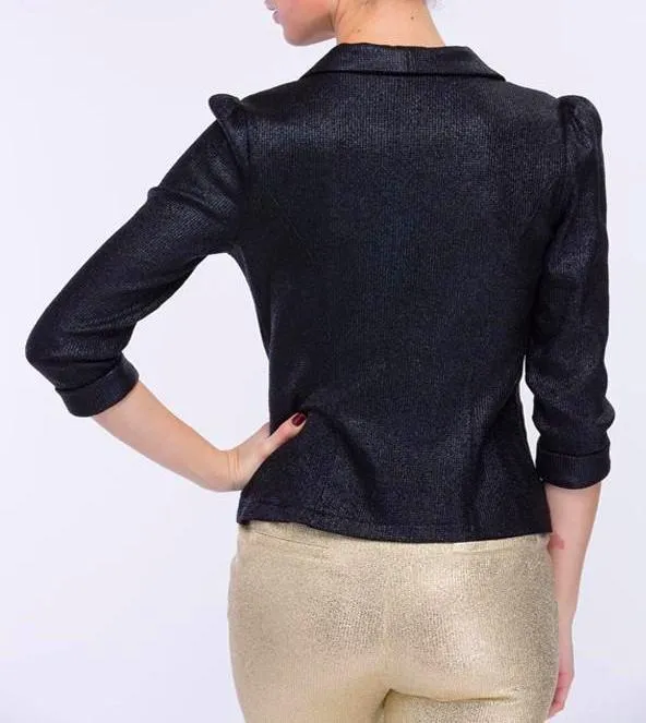 Black Single Button Blazer