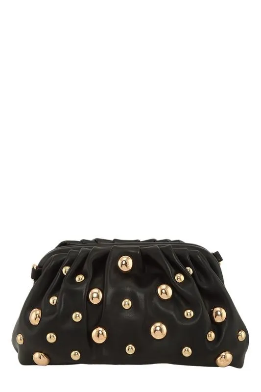 Black studded crossbody bag