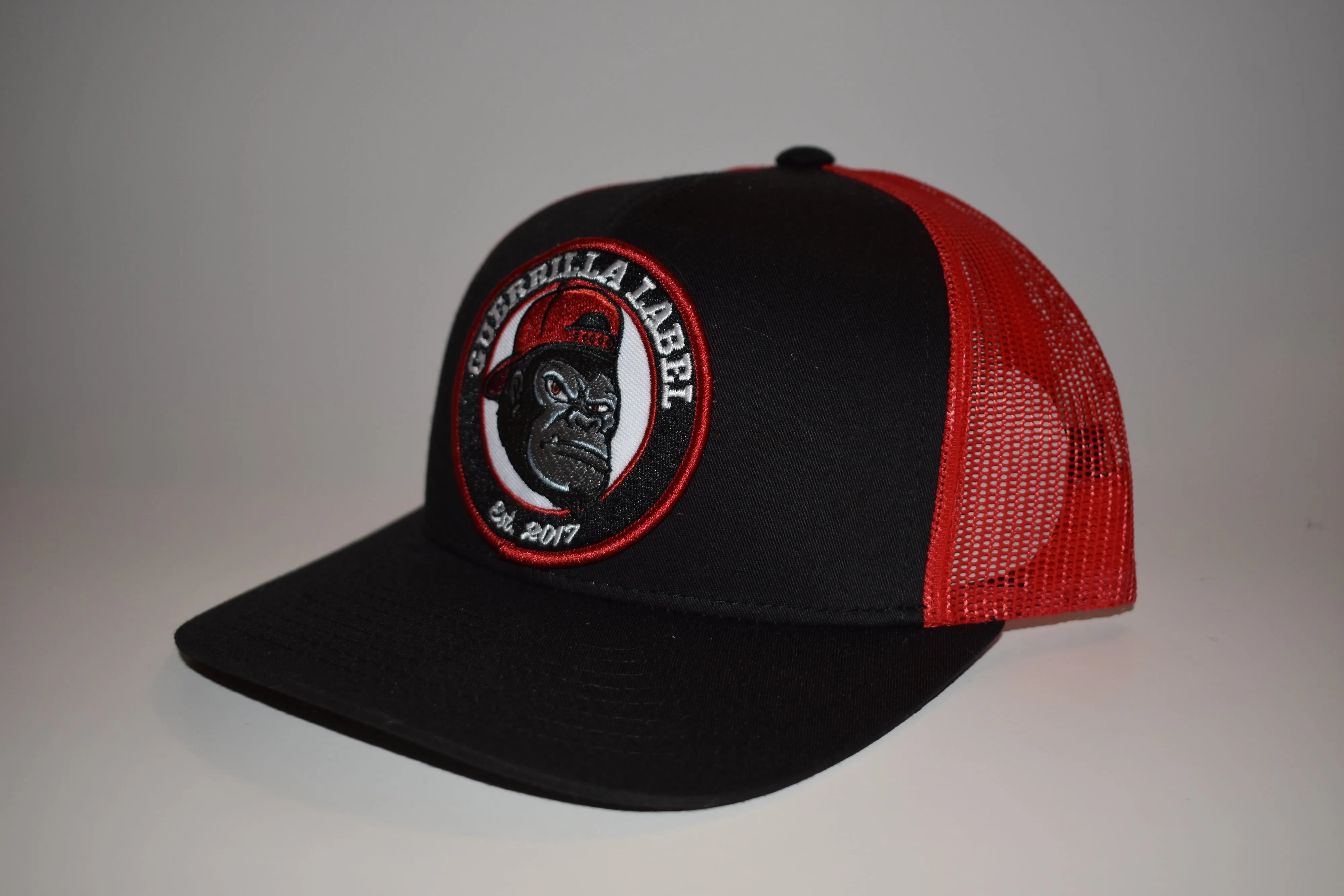 Black w/ Red Mesh Snapback