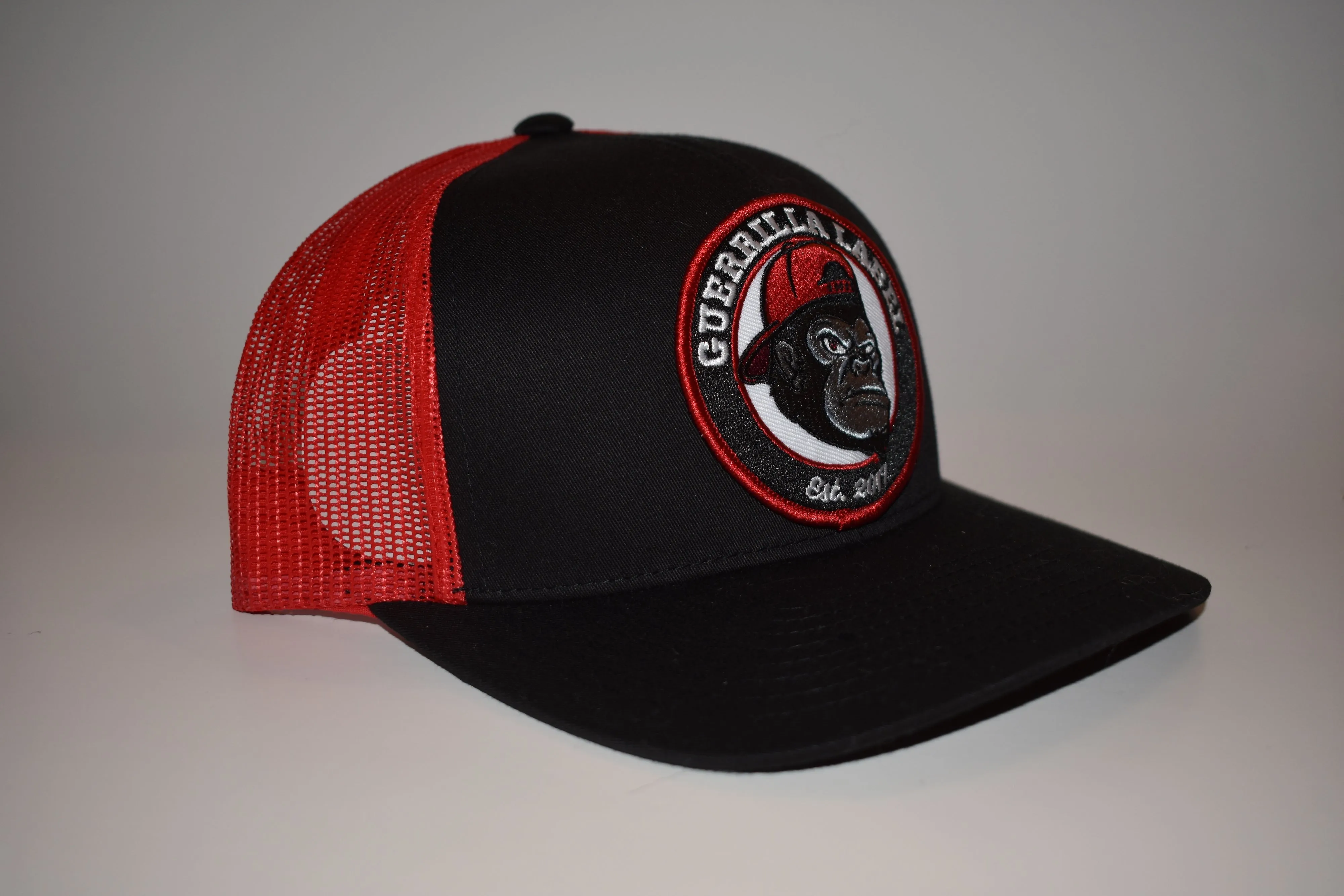 Black w/ Red Mesh Snapback